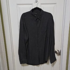 Classic Charcoal Men's Casual Button-Down Shirt